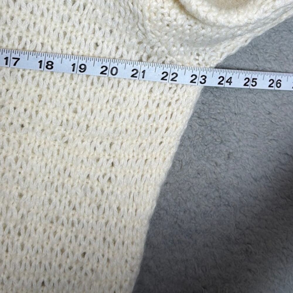 See by Chloé Alpaca Wool Sweater Size M Pristine White Open Knit Balloon Sleeve - Picture 4 of 10
